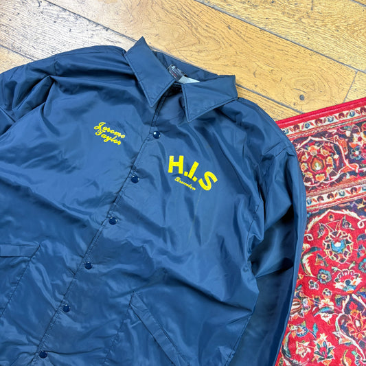 Vintage Navy Nylon Coach Harrington Jacket - XL