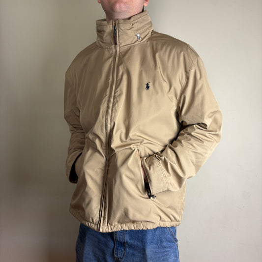 Vintage Ralph Lauren Cream Harrington Fleece Lined Jacket - 2XL