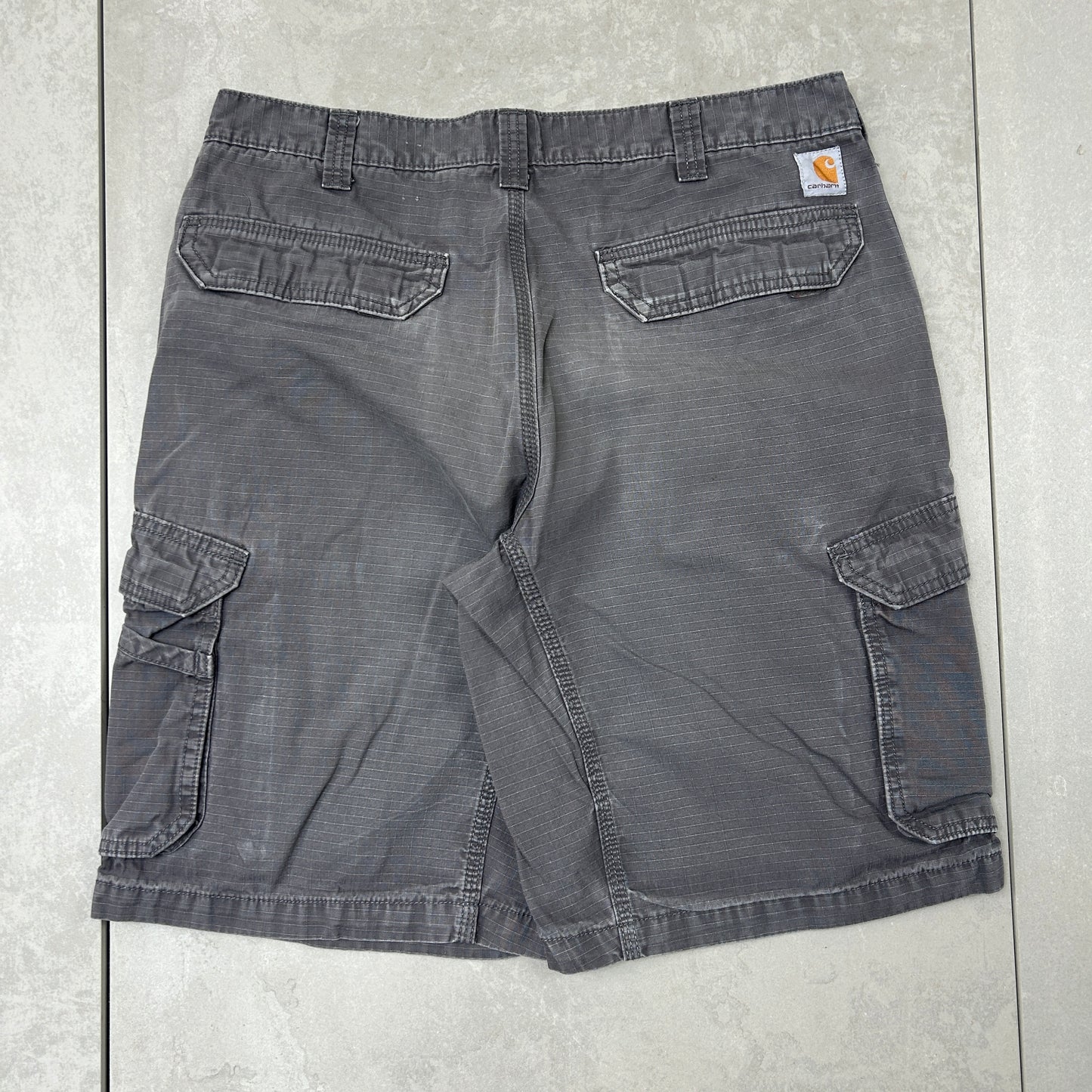 Vintage Carhartt Workwear Baggy Carpenter Grey Shorts - 36