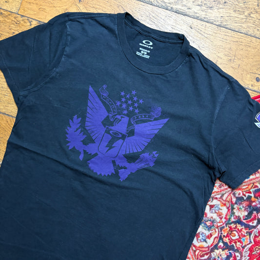 Vintage Oakley Black Graphic T-Shirt - S