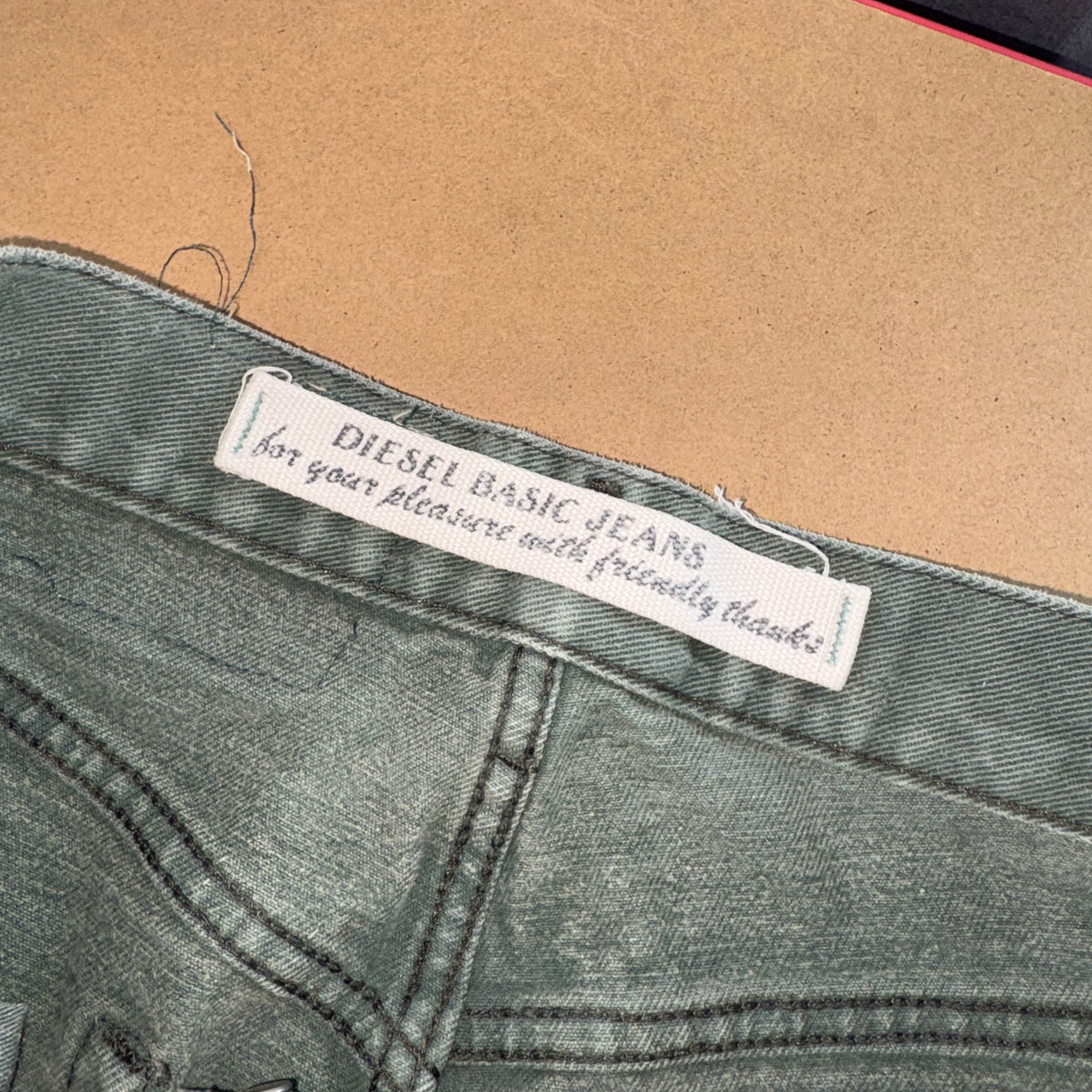 Diesel Green Y2K Straight Leg Jeans - 28S