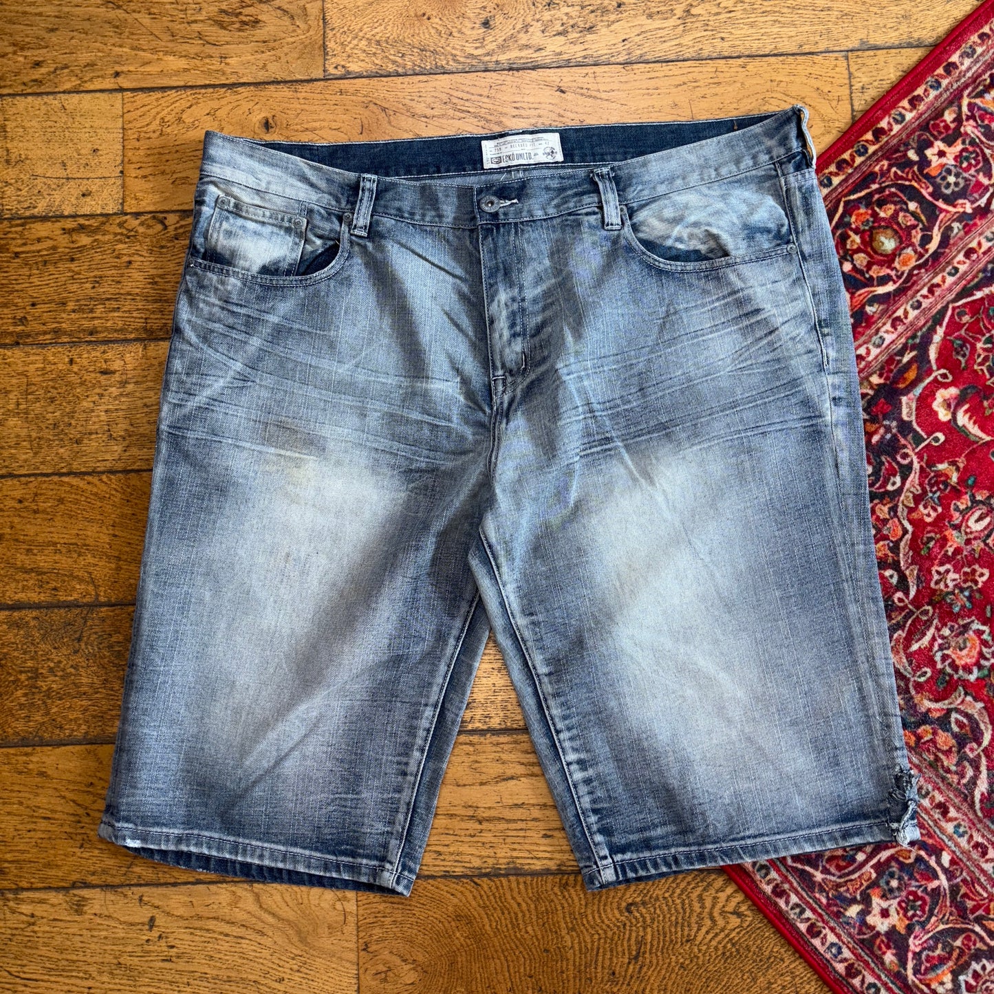 Vintage Ecko UNLTD Hip Hop Baggy Blue Shorts Jorts - 46