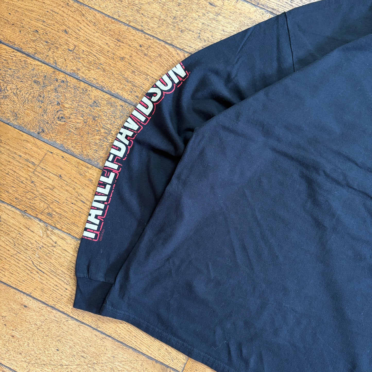 Vintage Harley Davidson Black Long Sleeve Graphic T-Shirt - L