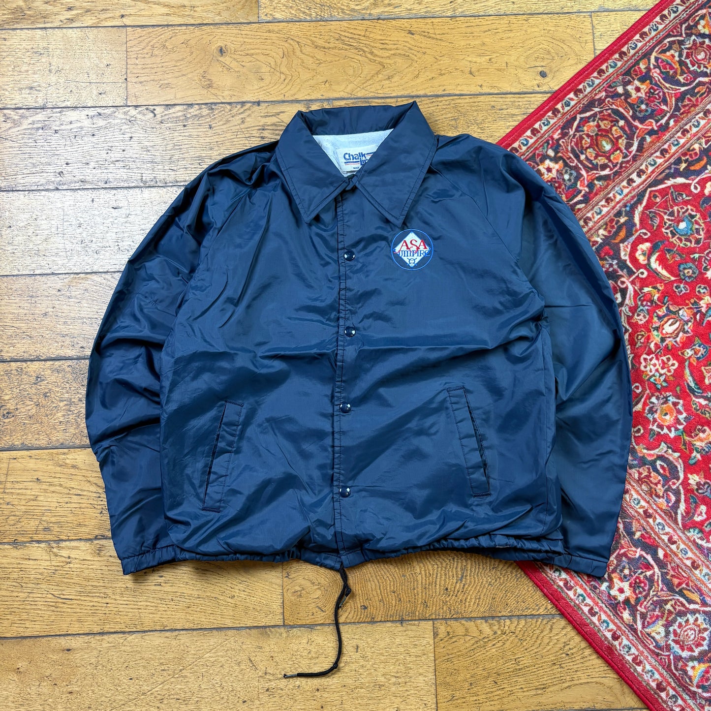 Vintage Navy Nylon Coach Harrington Jacket - M