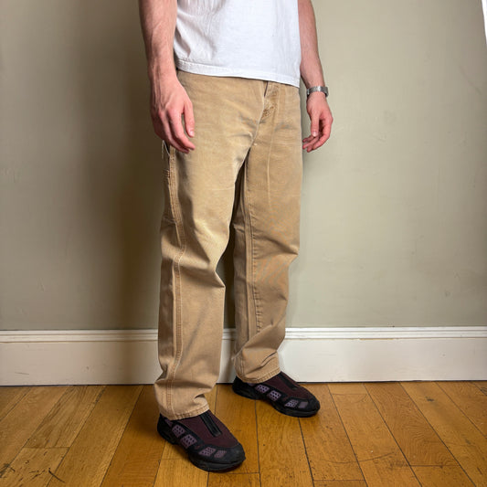 Vintage Dickies Brown Workwear Carpenter Baggy Trousers - 34L