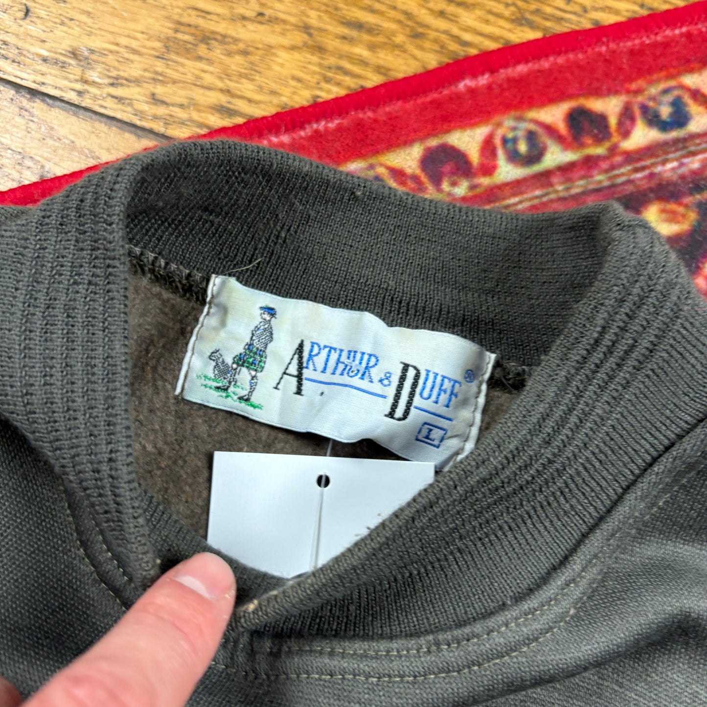 Vintage 90s Arthur and Duff Grey Golf Graphic Embroidered Sweatshirt - M