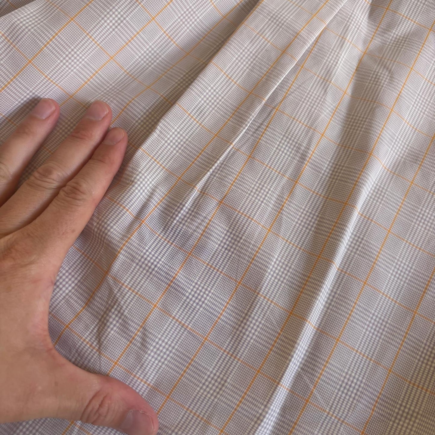 Vintage Ralph Lauren Cream Check Plaid Embroidered Shirt - L