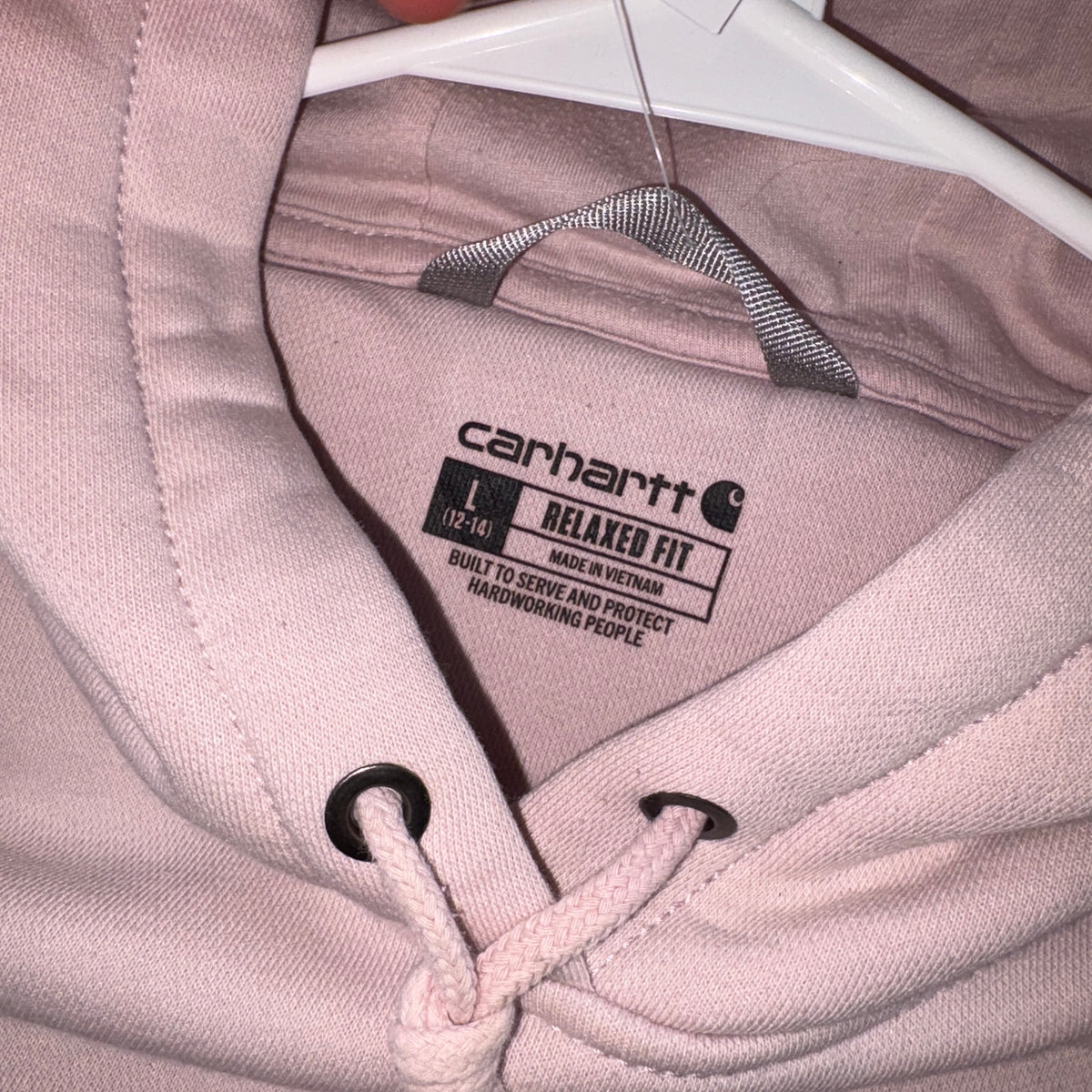 Carhartt Pink Womens Hoodie Sweatshirt - L