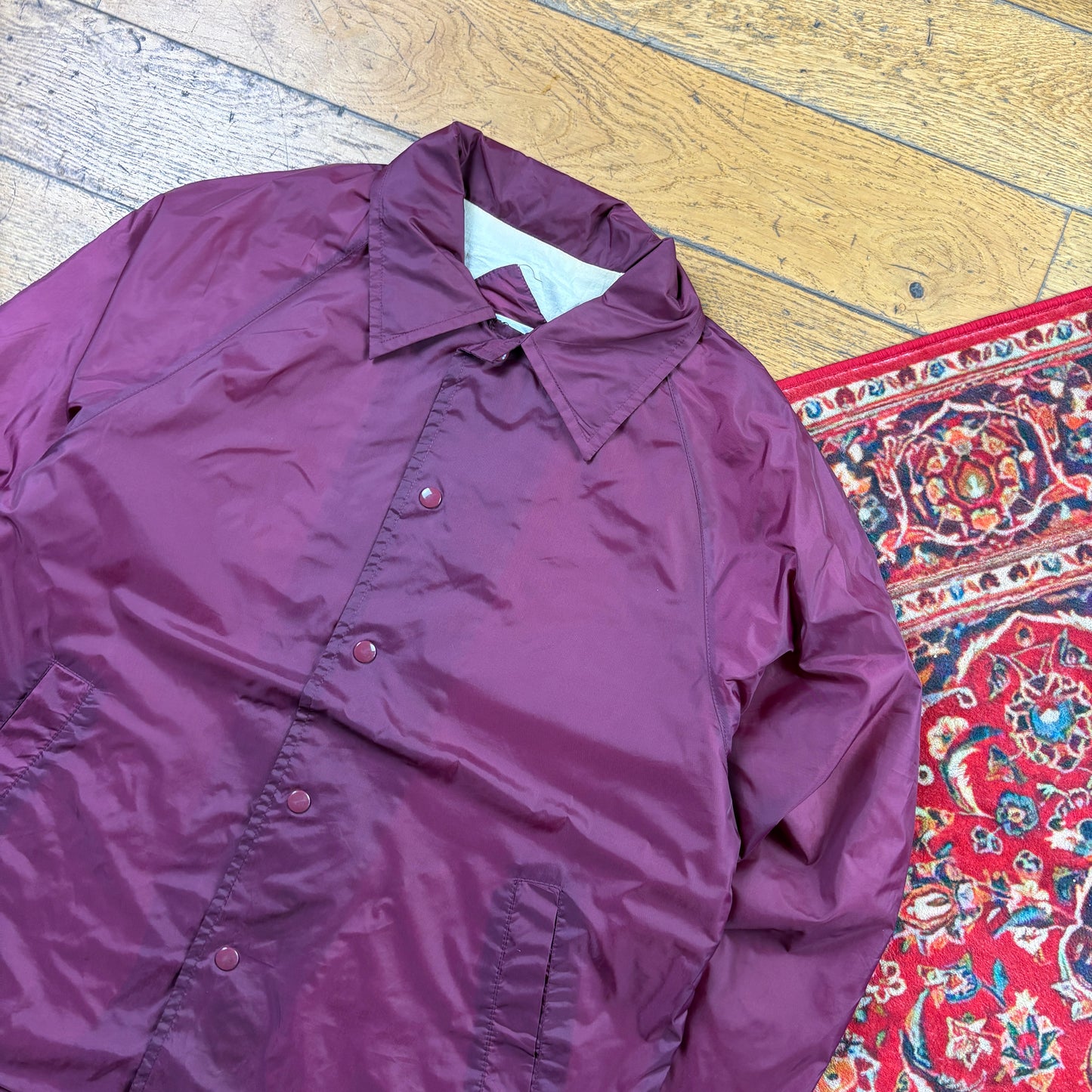 Vintage Burgundy Nylon Coach Harrington Jacket - M