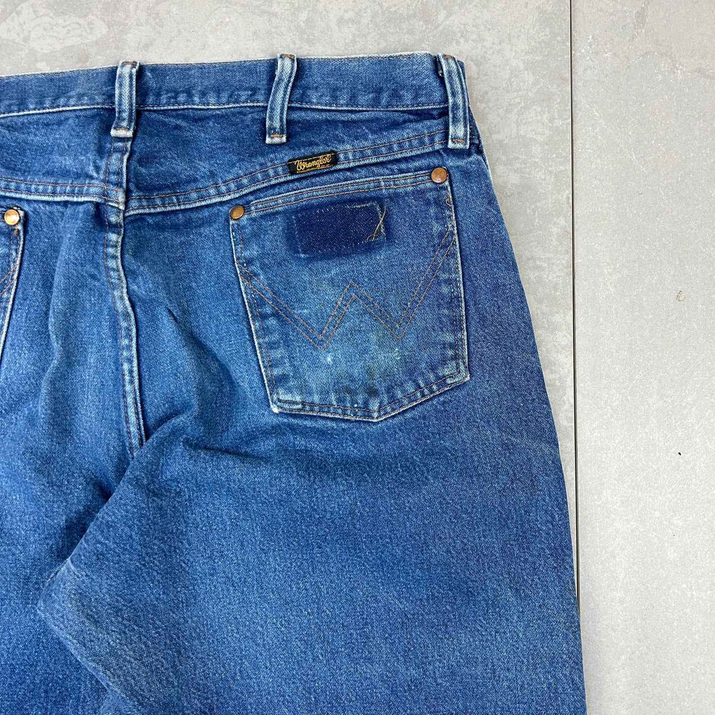 Vintage Wrangler Straight Blue Denim Jeans - 36W