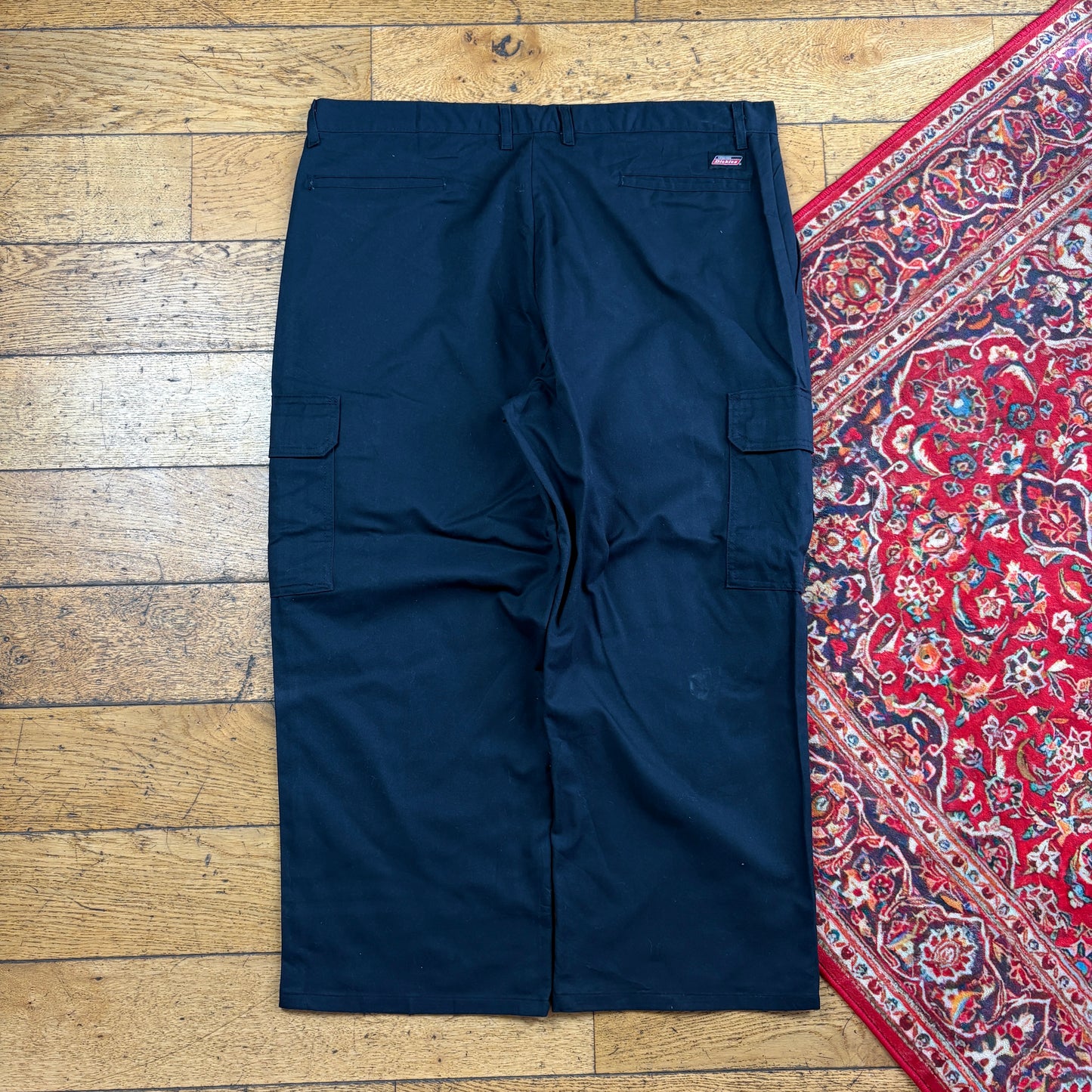 Vintage Dickies 874 Skate Black Cargo Baggy Chino Trousers - 40