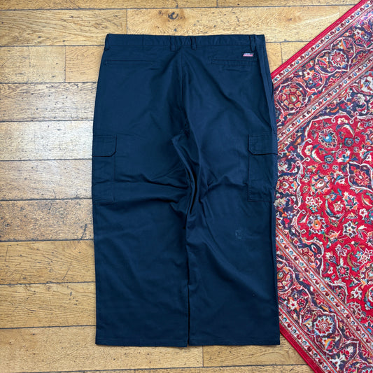 Vintage Dickies 874 Skate Black Cargo Baggy Chino Trousers - 40