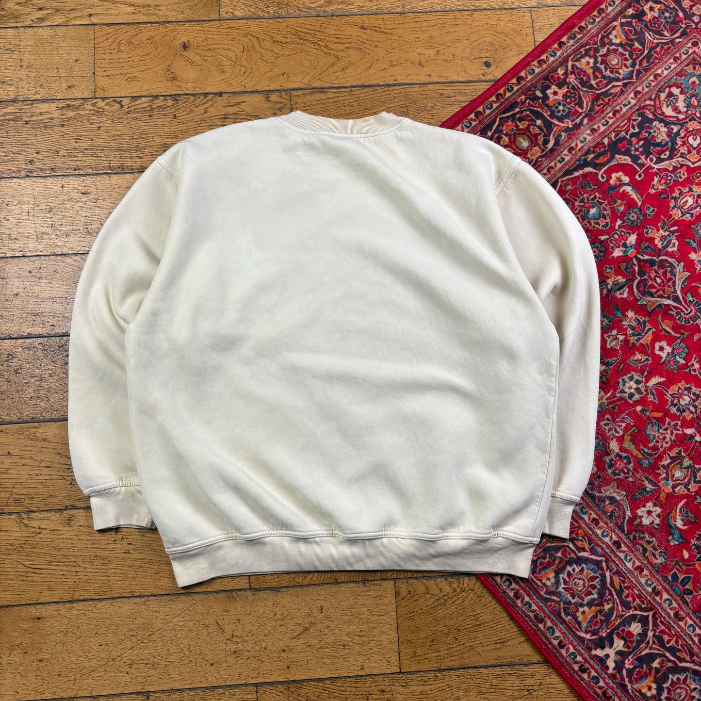 Vintage 90s Adidas Cream Embroidered Sweatshirt - XL