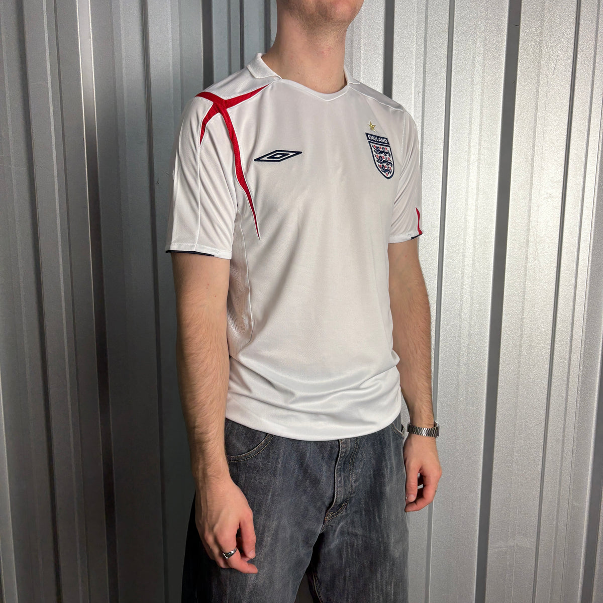 Umbro England White 2006 World Cup Football Shirt - M