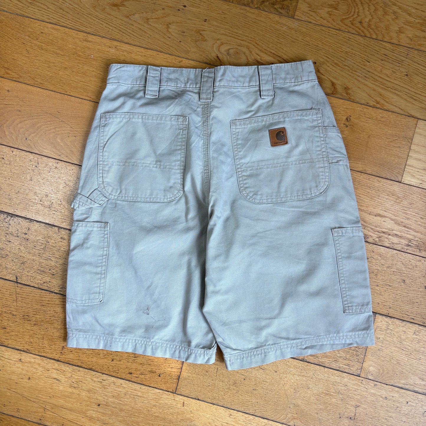 Vintage Carhartt Cream Workwear Baggy Carpenter Shorts - 32