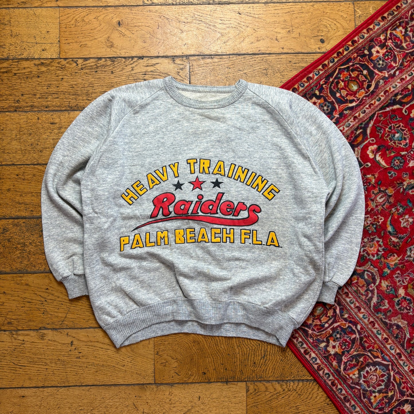 Vintage 80s Grey USA Embroidered Sweatshirt - M