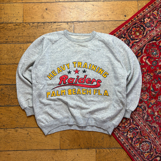 Vintage 80s Grey USA Embroidered Sweatshirt - M