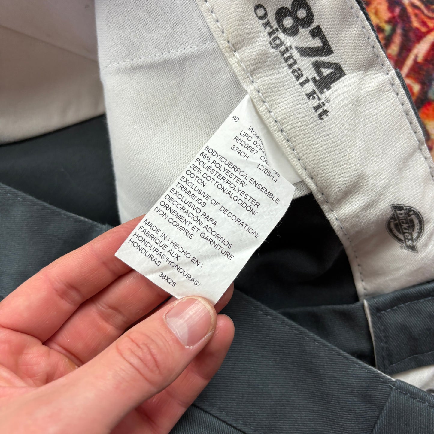 Vintage Dickies 874 Skate Grey Trousers -38