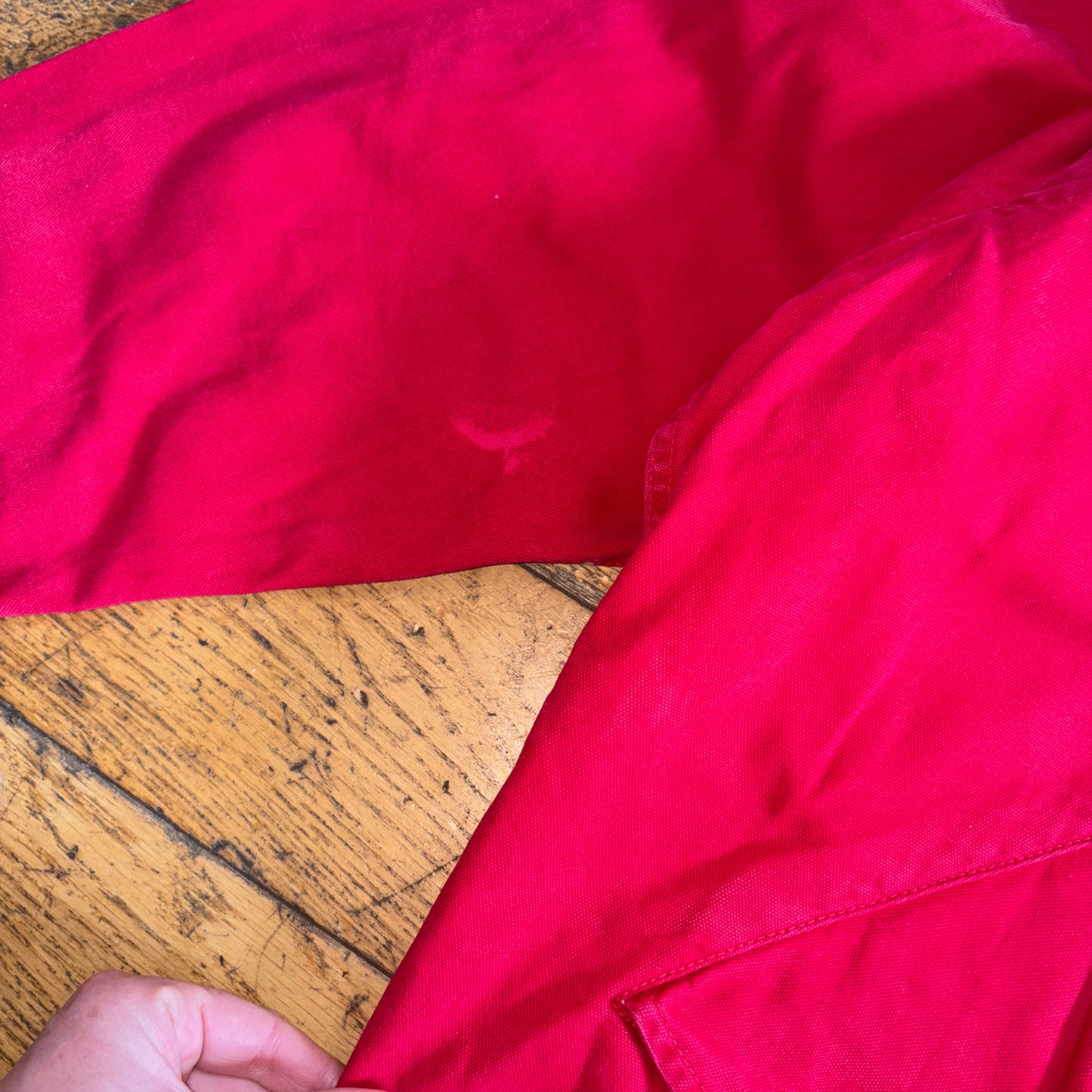 Vintage 90s Energie Red Fireman Boxy Clasp Parka Workwear Jacket - L