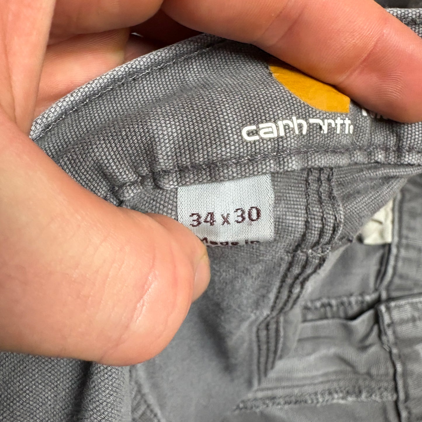 Vintage Carhartt Workwear Grey Carpenter Straight Trousers - 36S