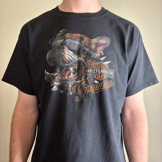 Vintage Harley Davidson Pitbull Black Graphic T-Shirt - L
