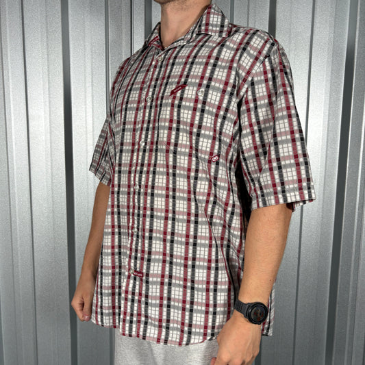 Ecko Unltd Red Check Plaid Short Sleeve Shirt - XL