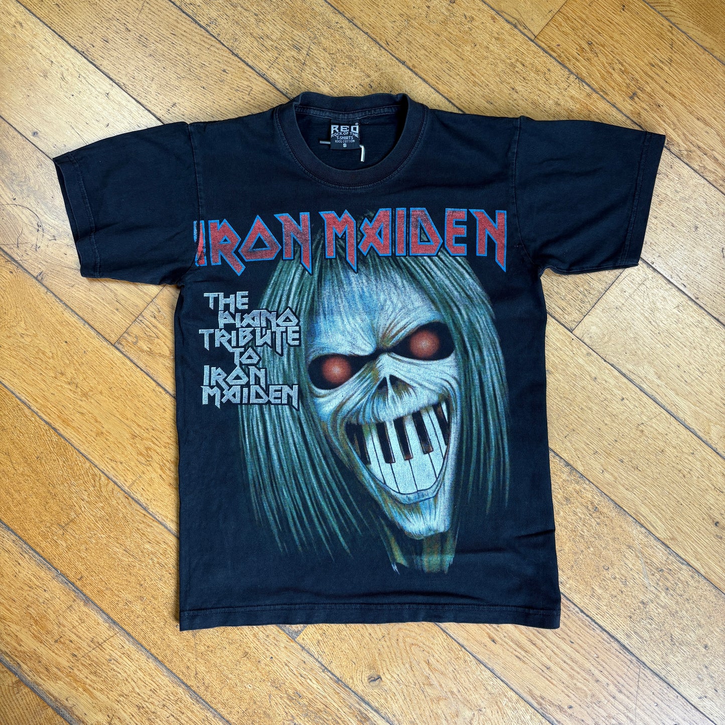 Vintage Iron Maiden Rock Music Black Graphic T-Shirt - XS