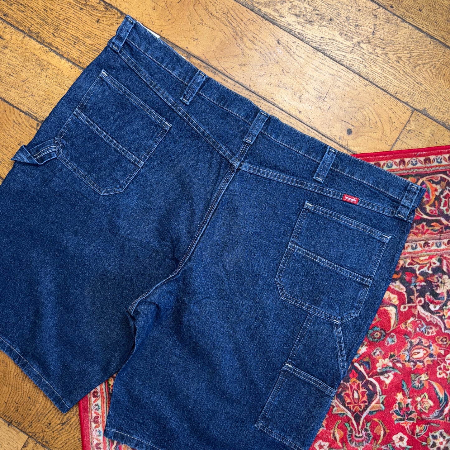 Vintage Wrangler Blue Denim Carpenter Baggy Shorts - 48