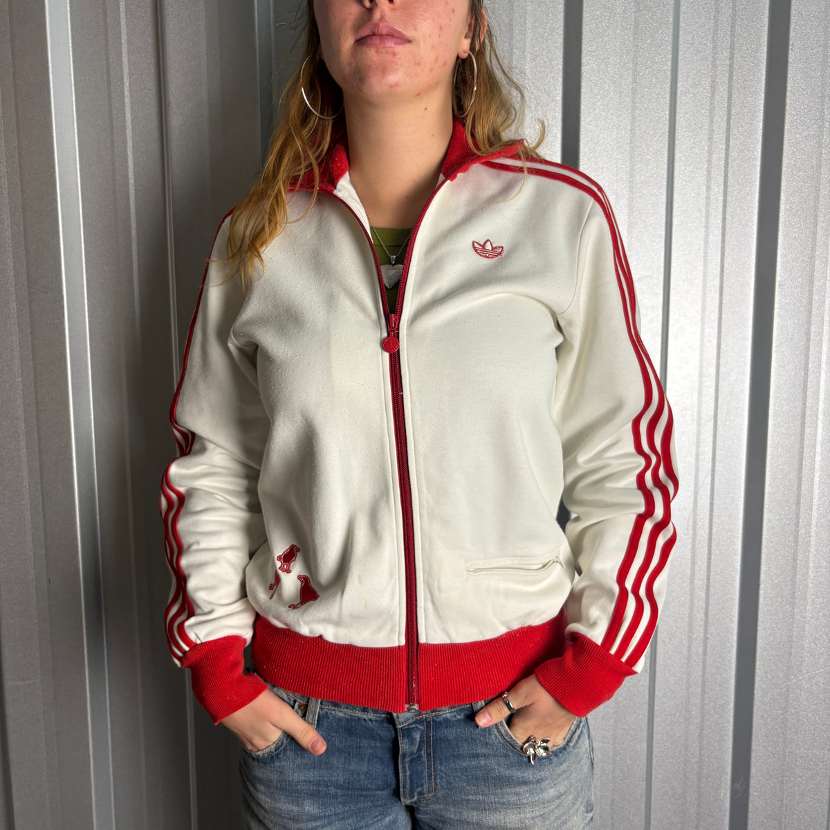 Adidas Tokyo 00s Rare White Red Tracksuit Track Jacket - XS