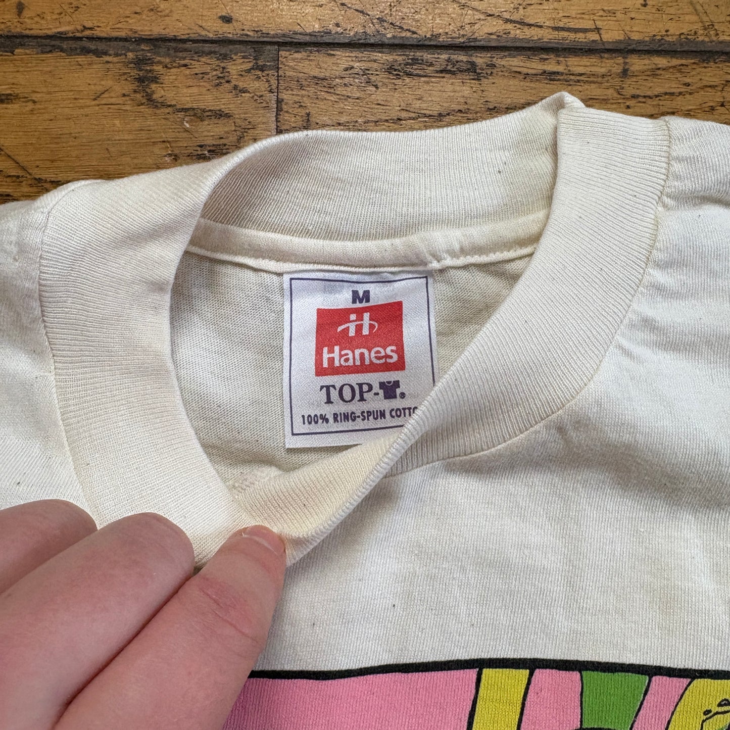 Vintage 90s Flamingo White Single Stitch Graphic T-Shirt - S