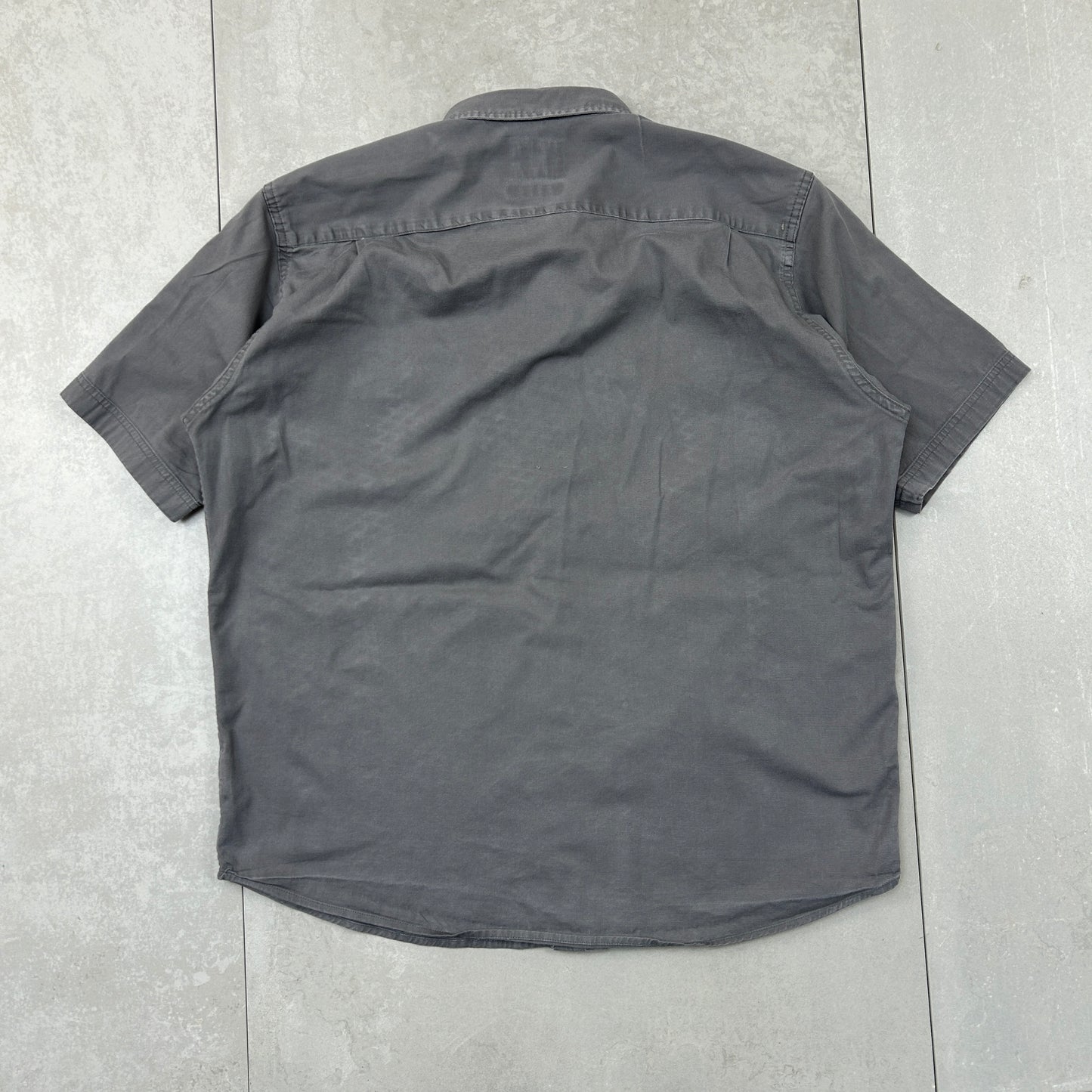 Vintage Wrangler Grey Short Sleeve Workwear Shirt - L