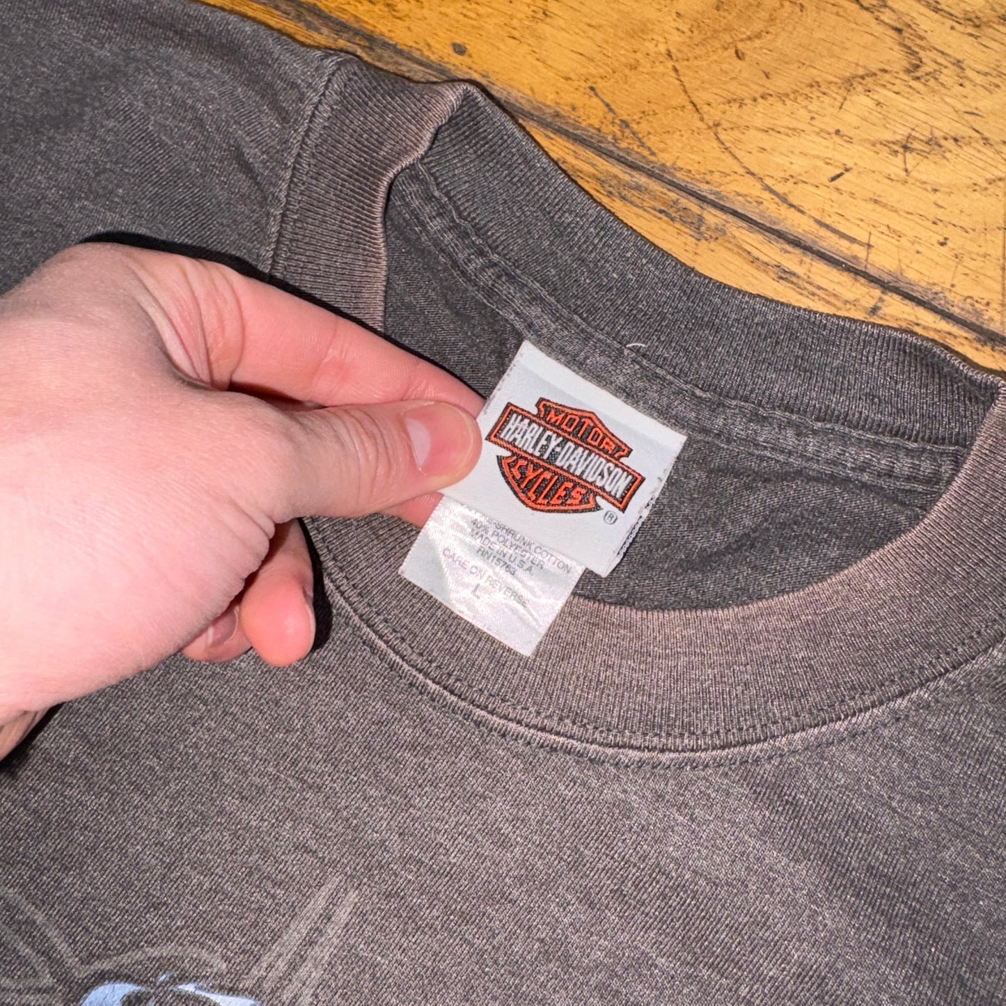 Vintage 2006 Harley Davidson Grey Graphic T-Shirt - M