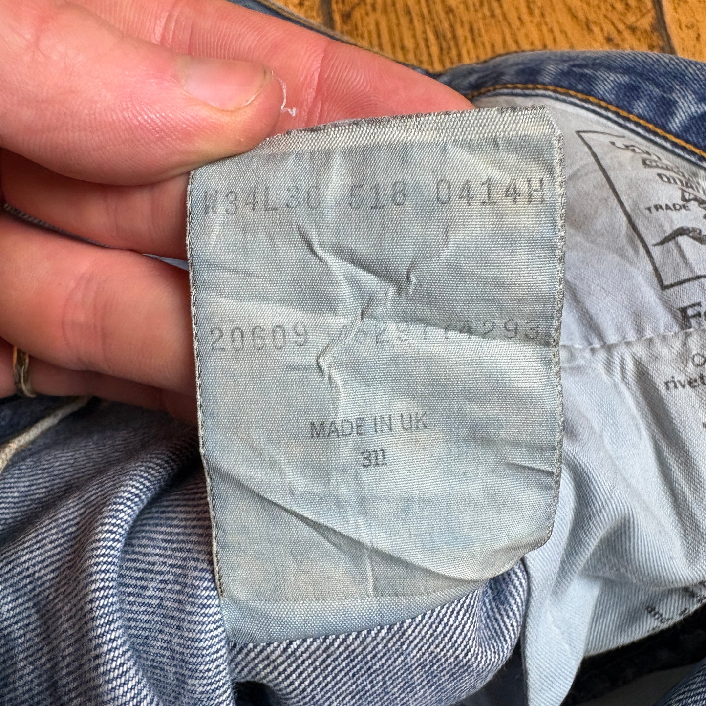 Vintage Levis 518 Straight Blue Denim Jeans - 36S