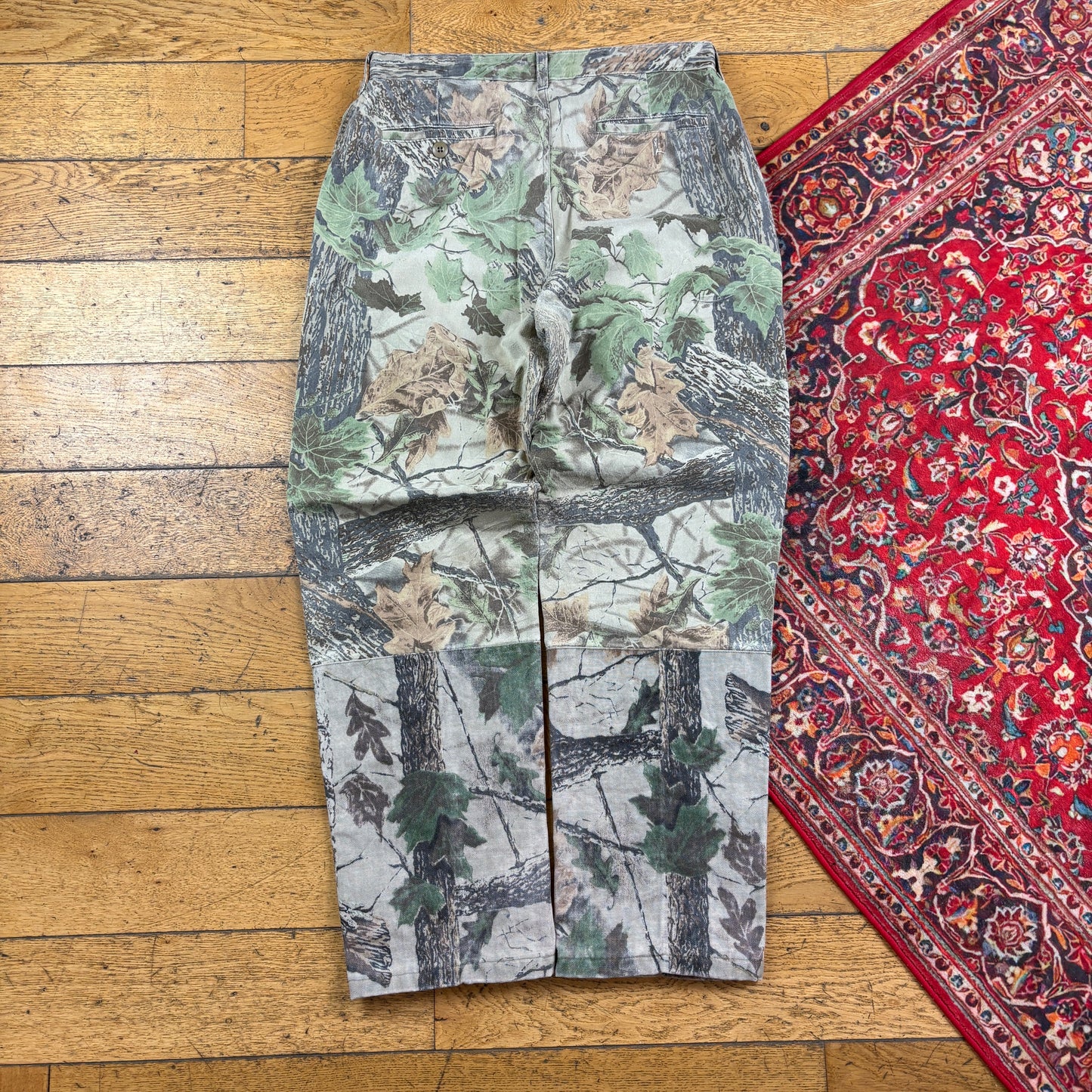 Vintage Real Tree Camo Green Hunting Workwear Trousers - 34