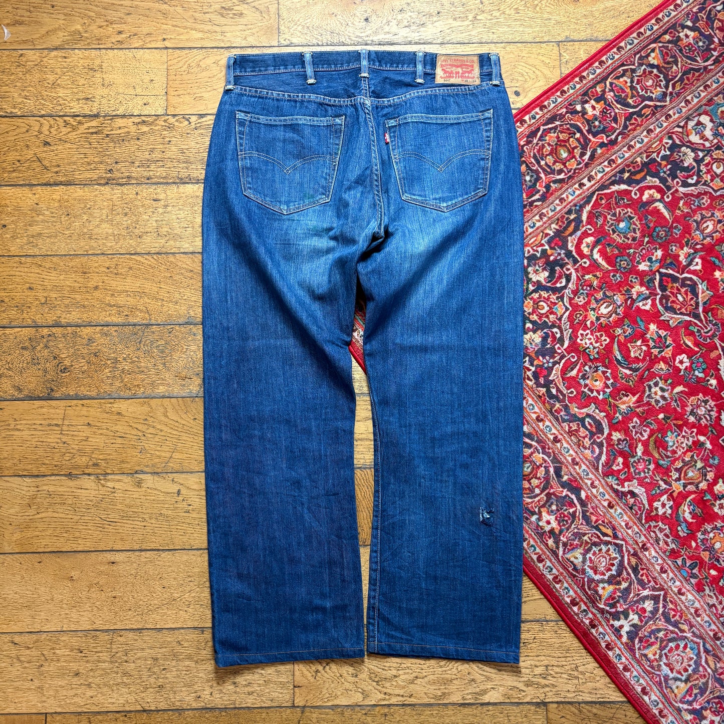 Vintage Levis 501 Straight Blue Denim Jeans - 38S