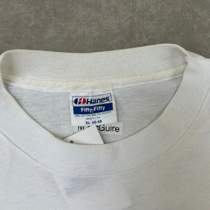 Vintage single stitch graphic tshirt in white - Large