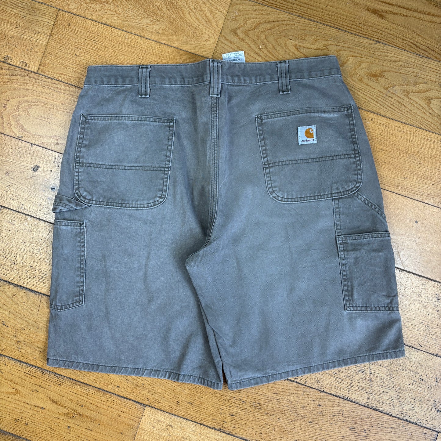 Vintage Carhartt Grey Workwear Baggy Carpenter Shorts - 38