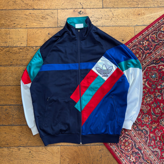 Vintage 90s Adidas Navy Tracksuit Track Jacket - XL