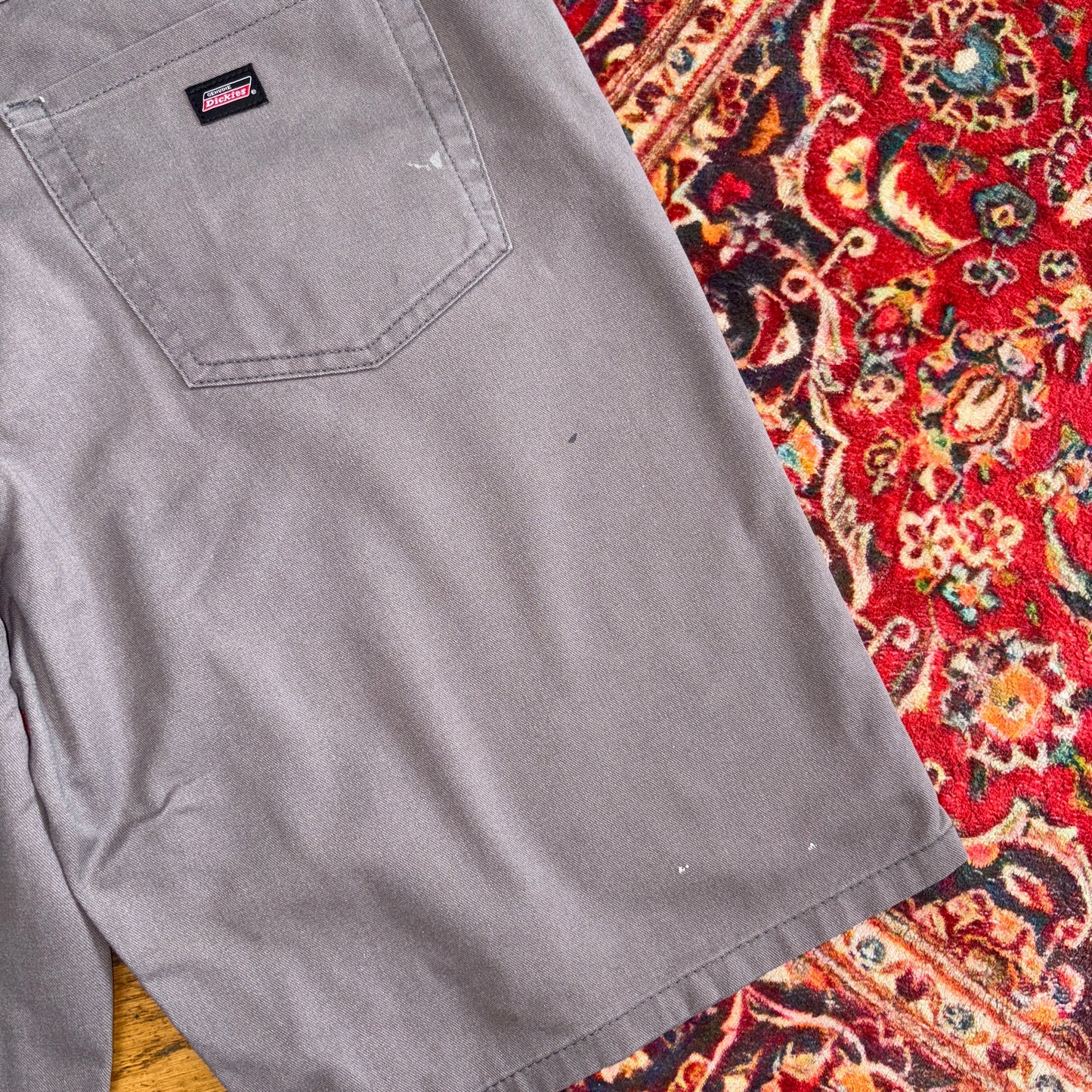 Vintage Dickies Workwear Carpenter Baggy Grey Shorts - 36