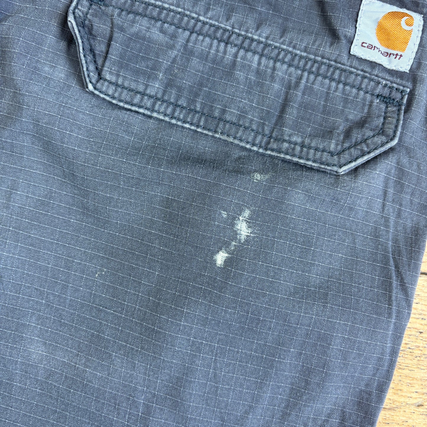 Vintage Carhartt Grey Workwear Baggy Carpenter Shorts - 36