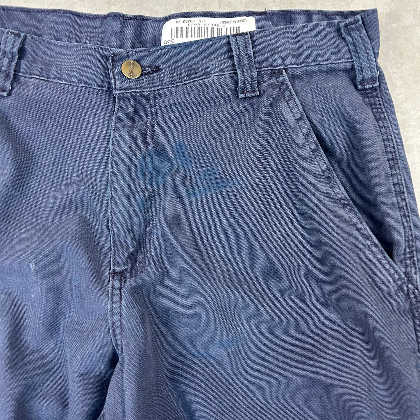 Vintage Carhartt Navy Workwear Carpenter Baggy Trousers - 30