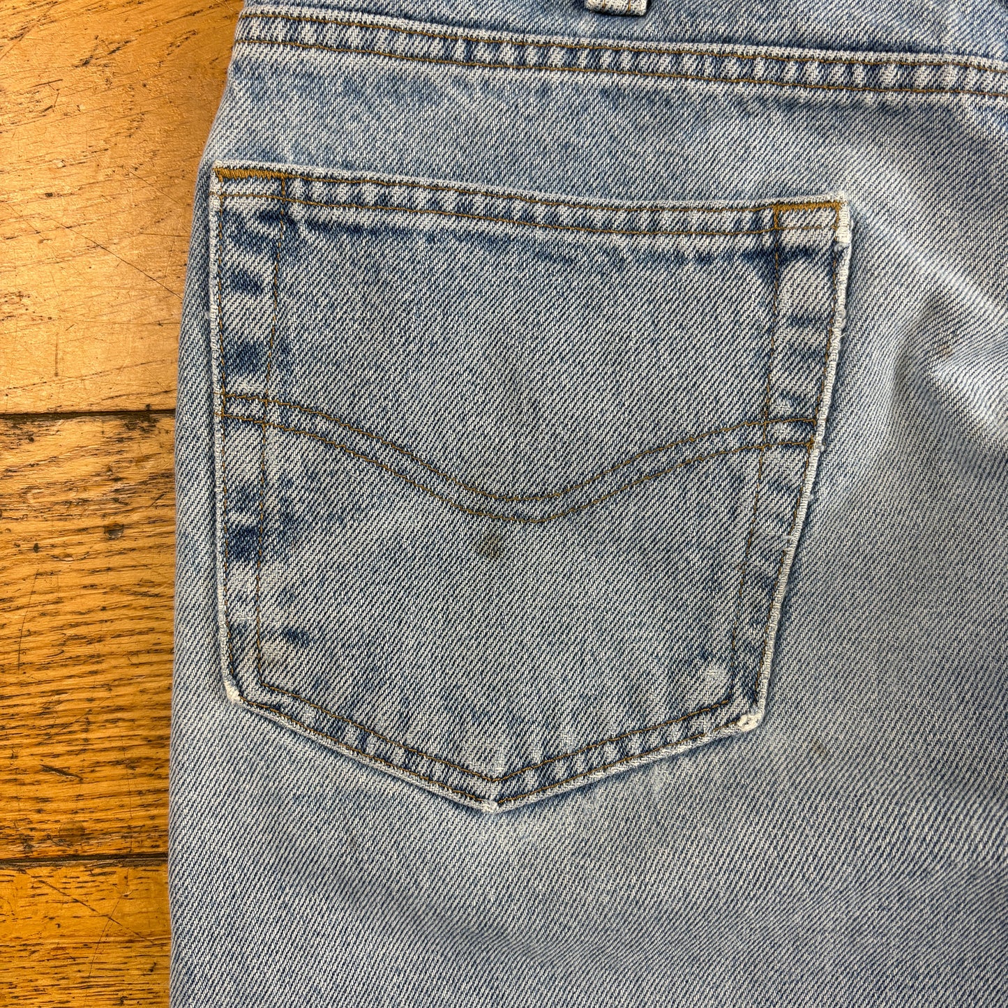 Vintage Carhartt Workwear Carpenter Baggy Blue Jeans - 34