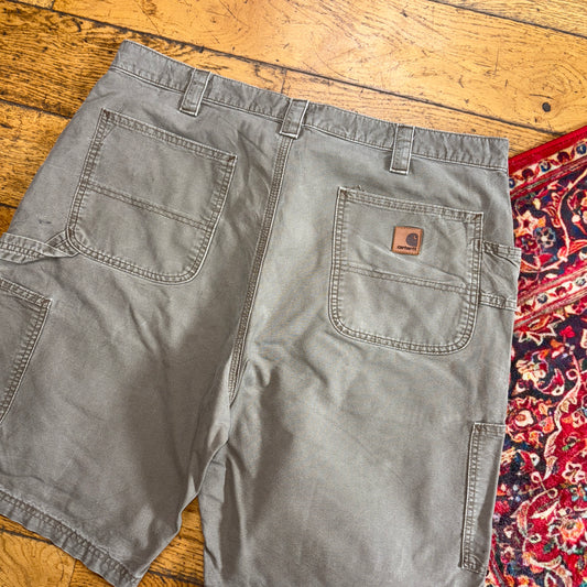 Vintage Carhartt Brown Workwear Baggy Carpenter Shorts - 38
