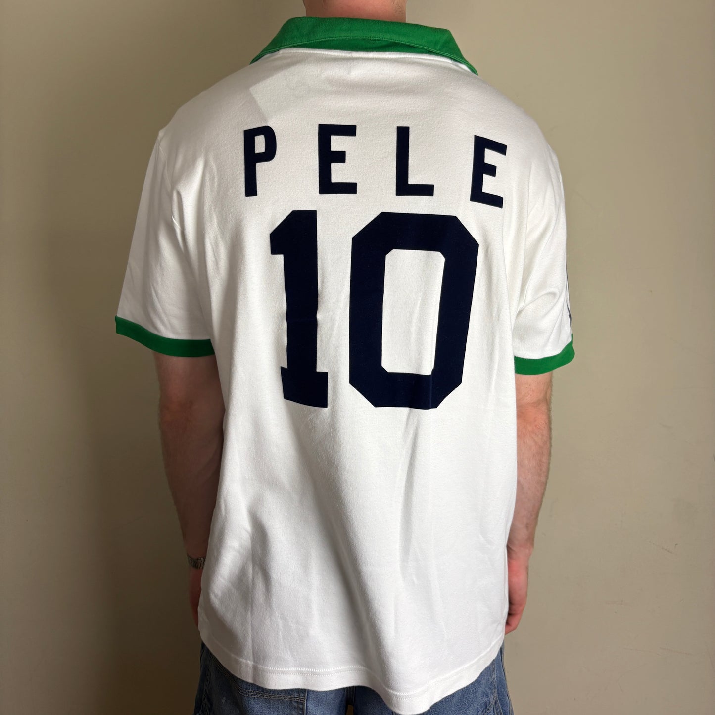 Vintage Umbro Pele New York Cosmos White Football Polo Shirt - 2XL