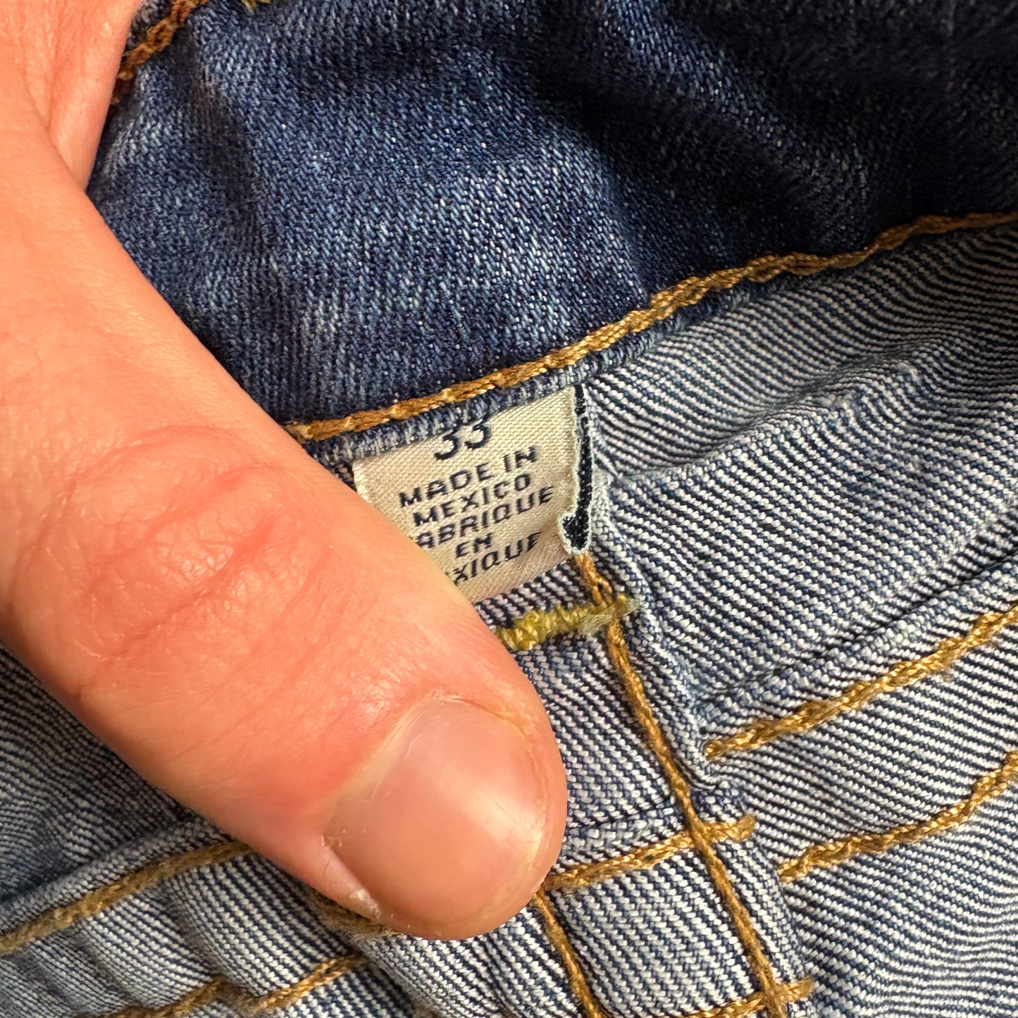 Vintage True Religion Womens Blue Embroidered Y2K Hip Hop Bootcut Jeans - Size18