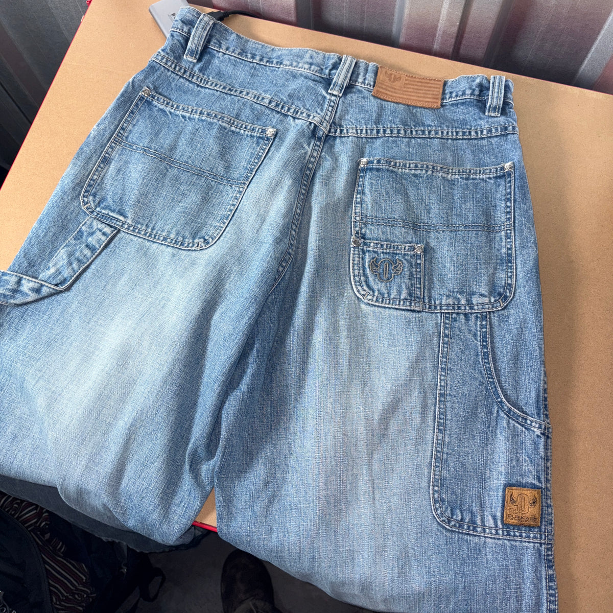 Outkast Baggy Y2K Blue Carpenter Hip Hop Jeans - 34R