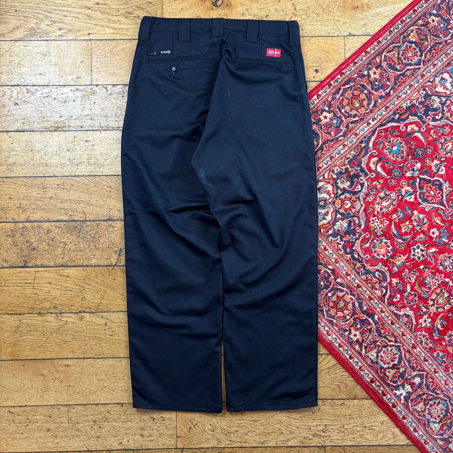Vintage Dickies 874 Skate Black Baggy Trousers - 34