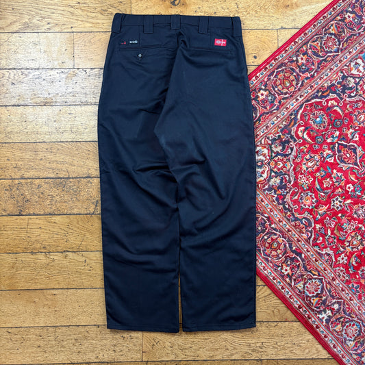 Vintage Dickies 874 Skate Black Baggy Trousers - 34