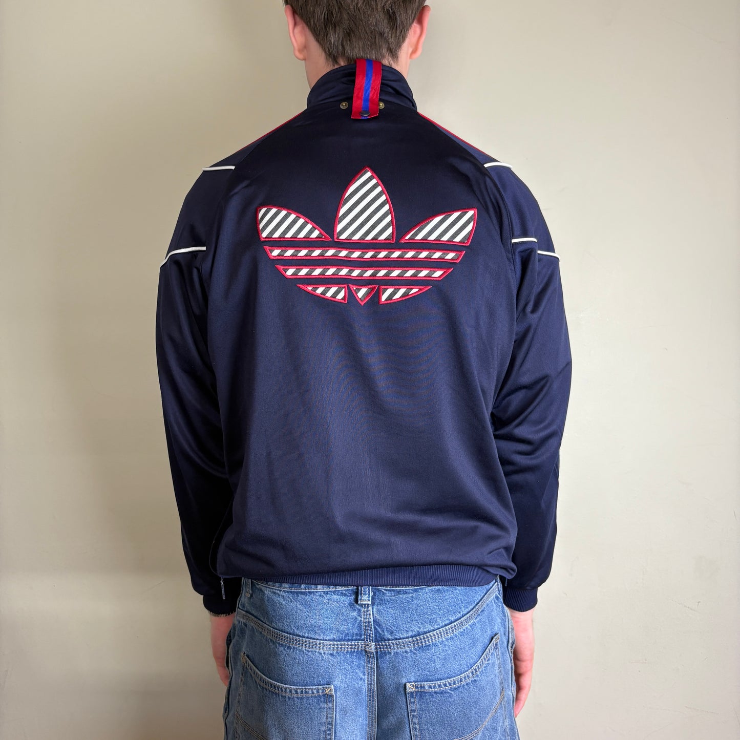 Vintage Adidas 90s Navy Blue Track Jacket - L