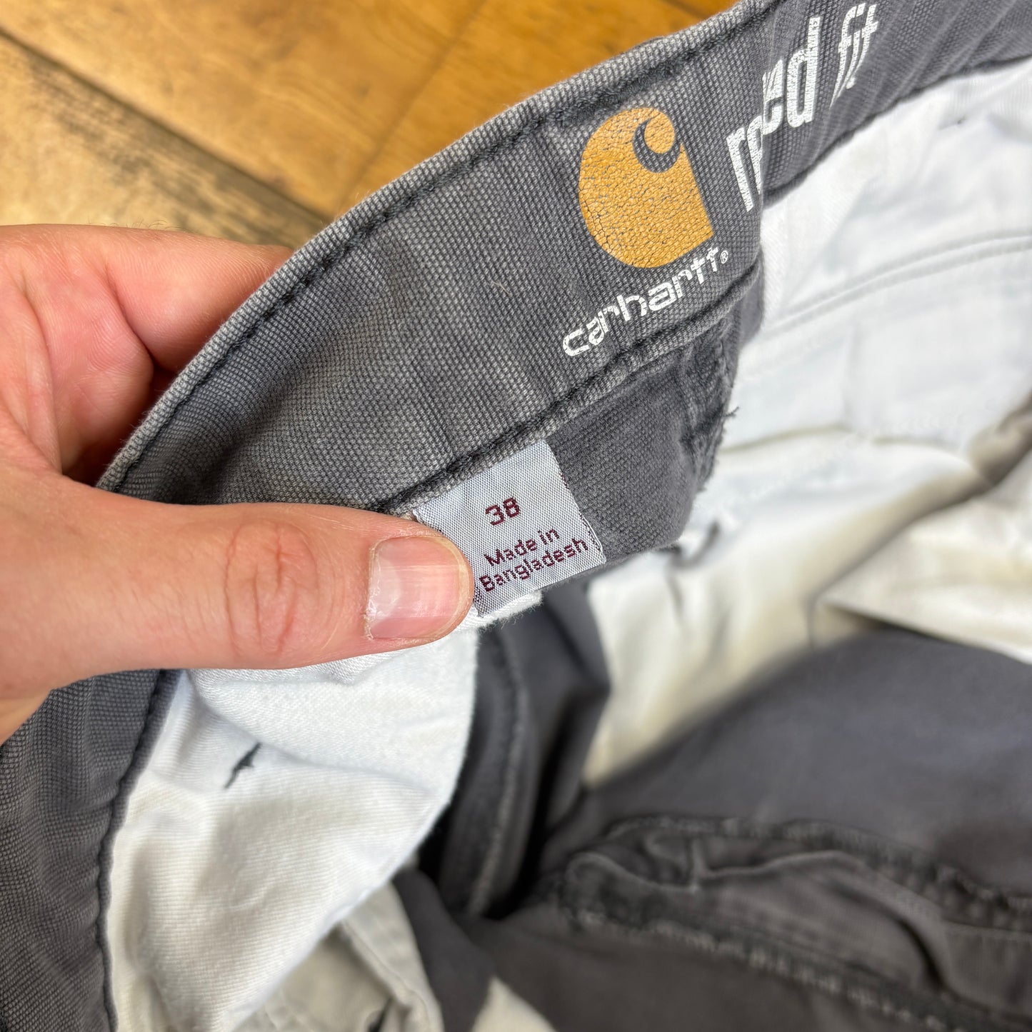 Vintage Carhartt Grey Workwear Baggy Carpenter Shorts - 38